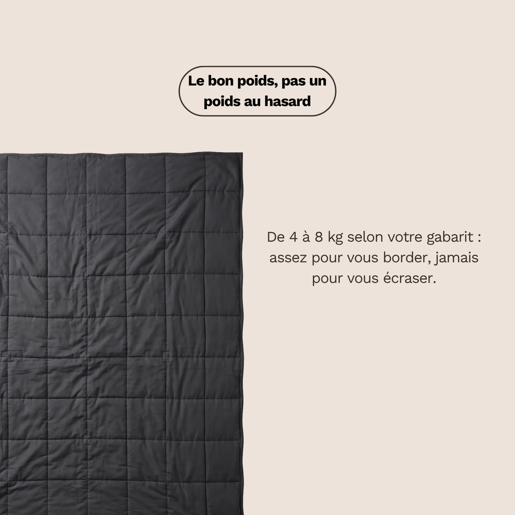 Couverture lestée lisse pour adulte