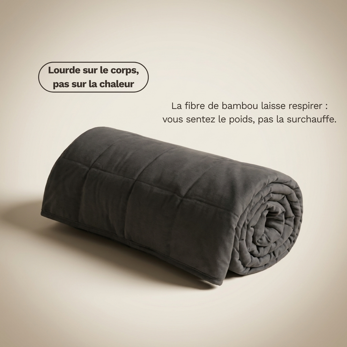 Couverture lestée lisse pour adulte