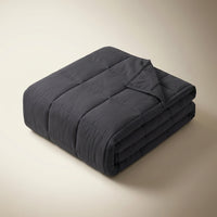 Couverture lestée lisse LESTAE pliée, gris foncé
