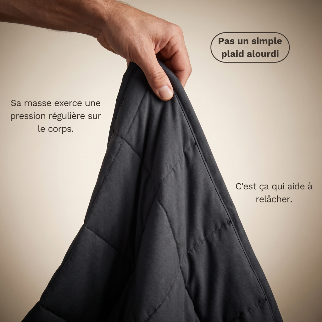 Couverture lestée lisse pour adulte