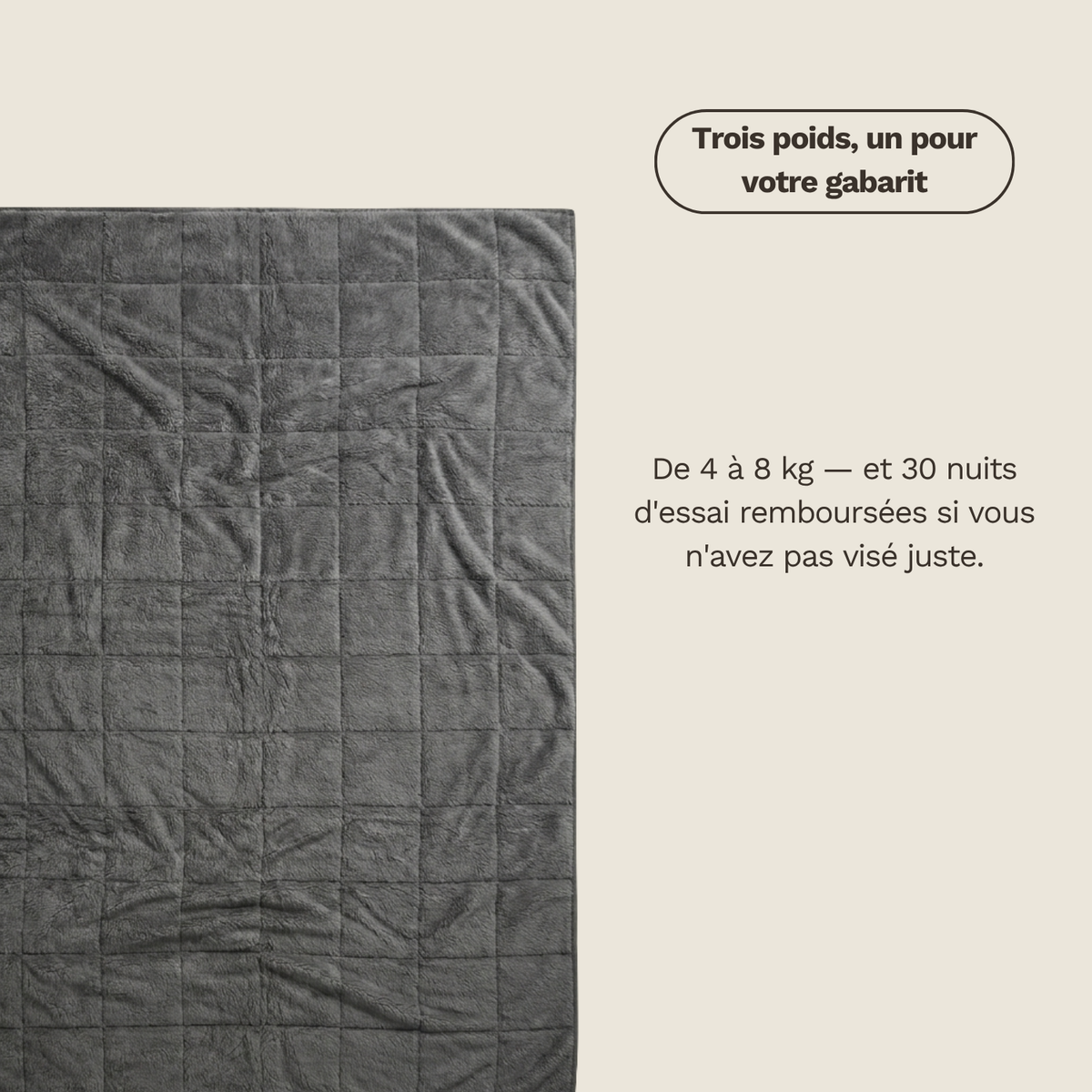 Couverture lestée douce pour adulte