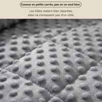 Couverture lestée enfant LESTAE, gros plan sur la texture peluche