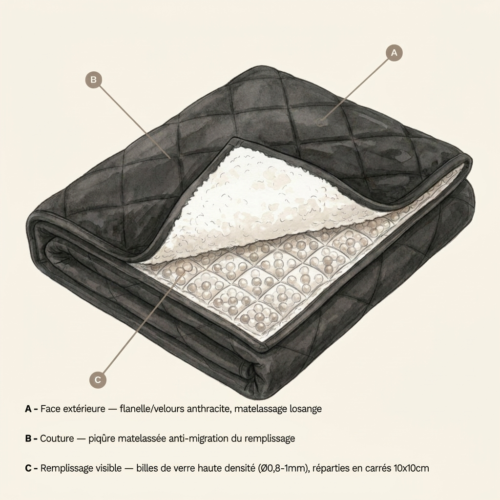 Couverture lestée polaire pour adulte